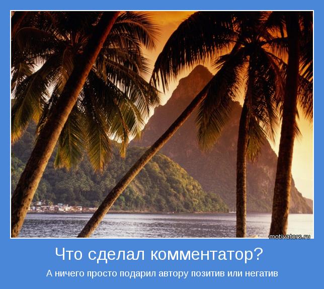 А ничего просто подарил автору позитив или негатив