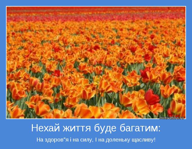 На здоров"я і на силу, І на доленьку щасливу!