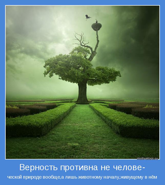 ческой природе вообще,а лишь животному началу,живущему в нём