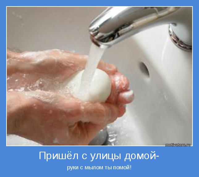 руки с мылом ты помой!