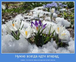  помня, что после зимы всегда наступает весна.